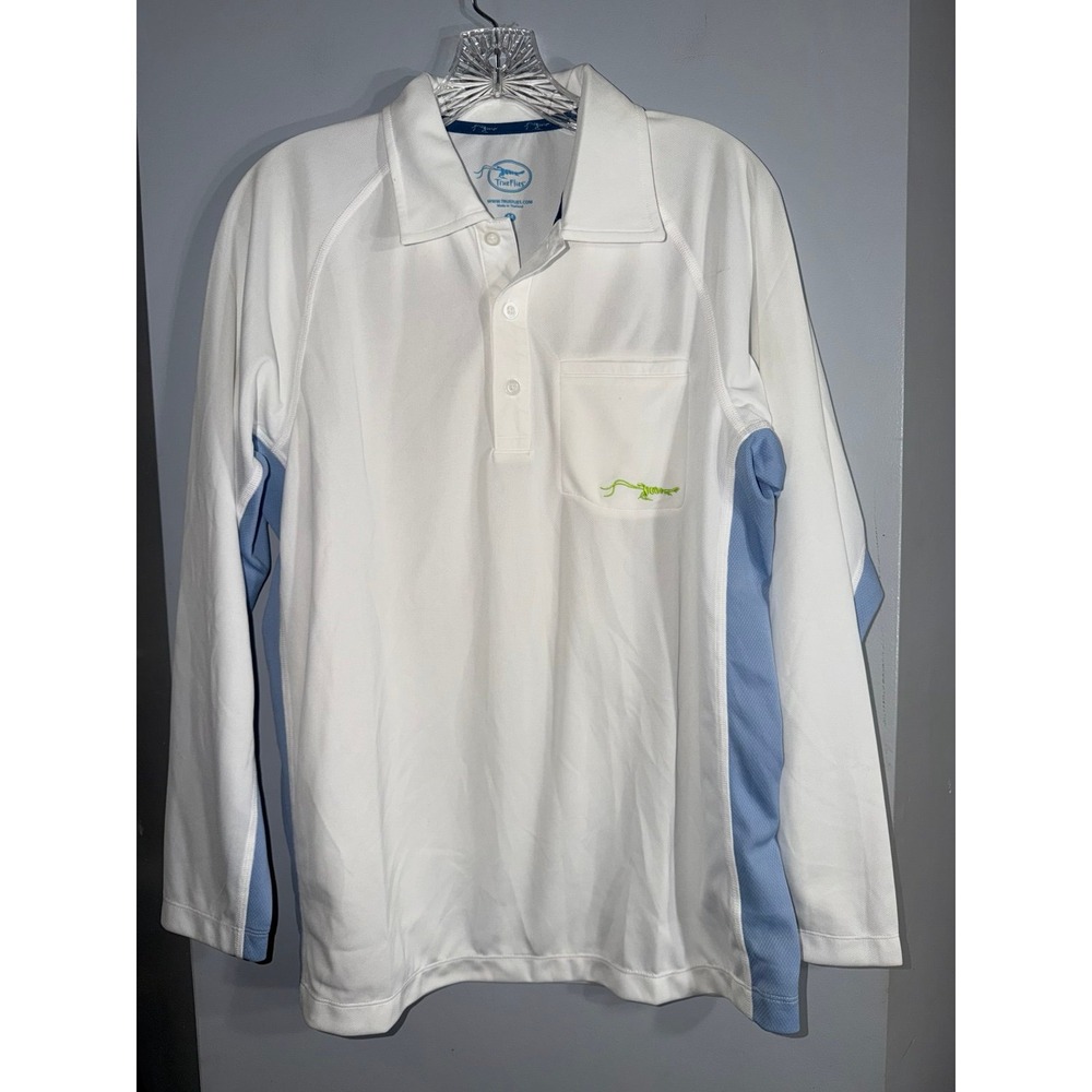True Flies Turtle Bay Long-Sleeve performance fishing polo men's  medium